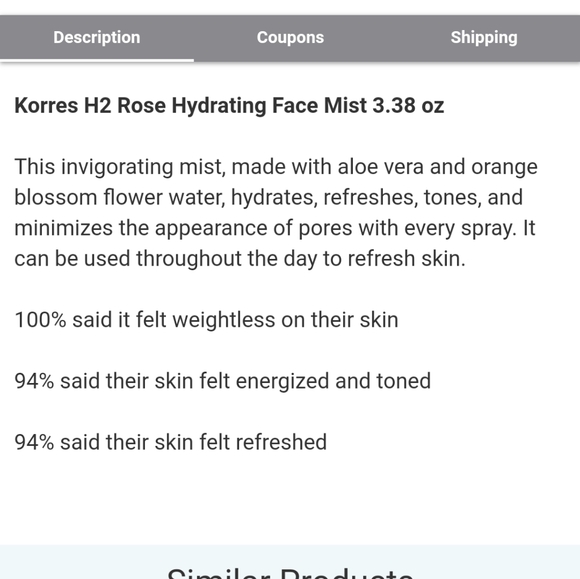 Nearly New Korres H2Rose Hydrating Face Mist - Picture 5 of 7